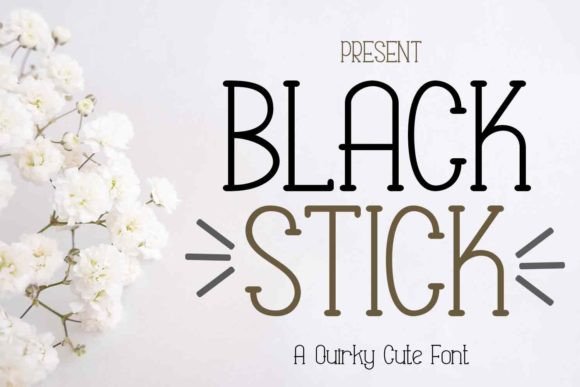Black Stick Font for Bold Digital Design