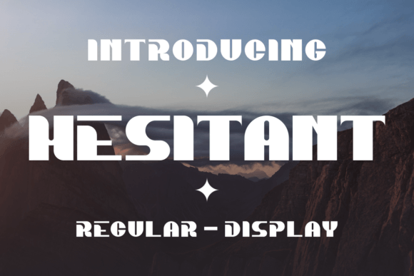 Hesitant Display Font for Web Design
