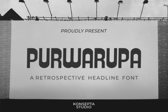 Purwarupa: A Retro-Style Display Font for Bold Branding