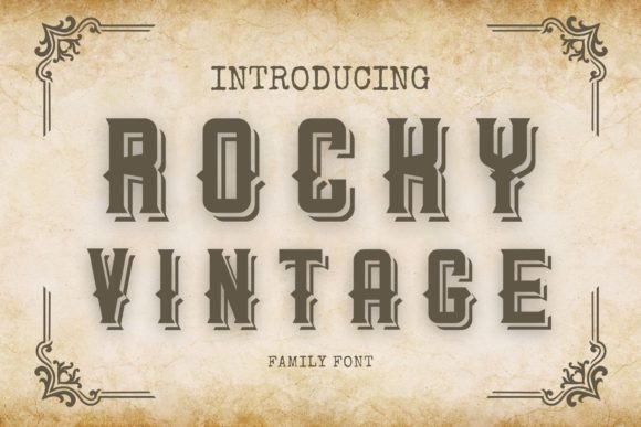 Rocky Vintage Font for Handmade Creations