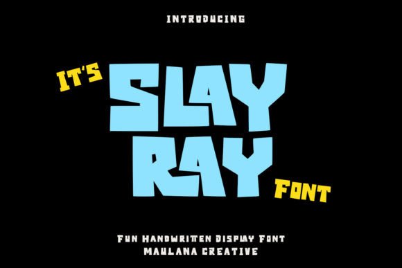 Slayray: A Joyful Display Font for Creative Projects