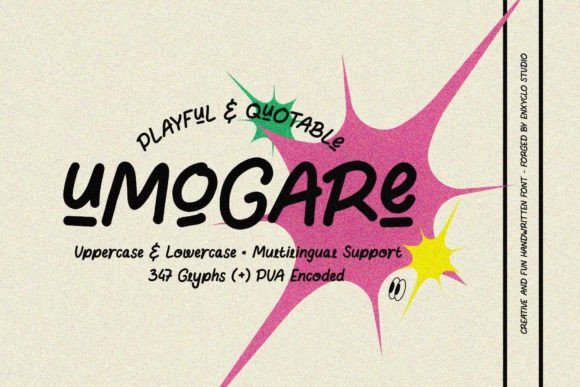 Umogare: A Vibrant Display Font for Handmade Creations
