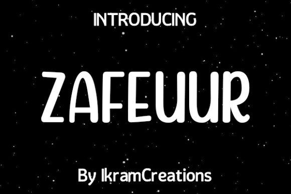 Zafeuur: A Playful Display Font for Editorial Design